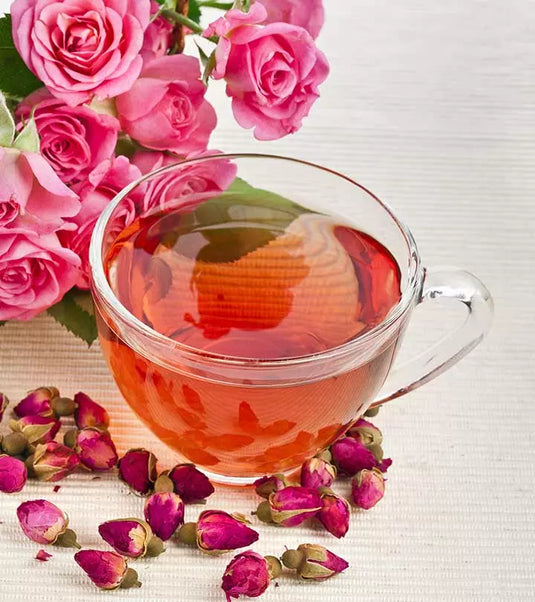 rose petal tea