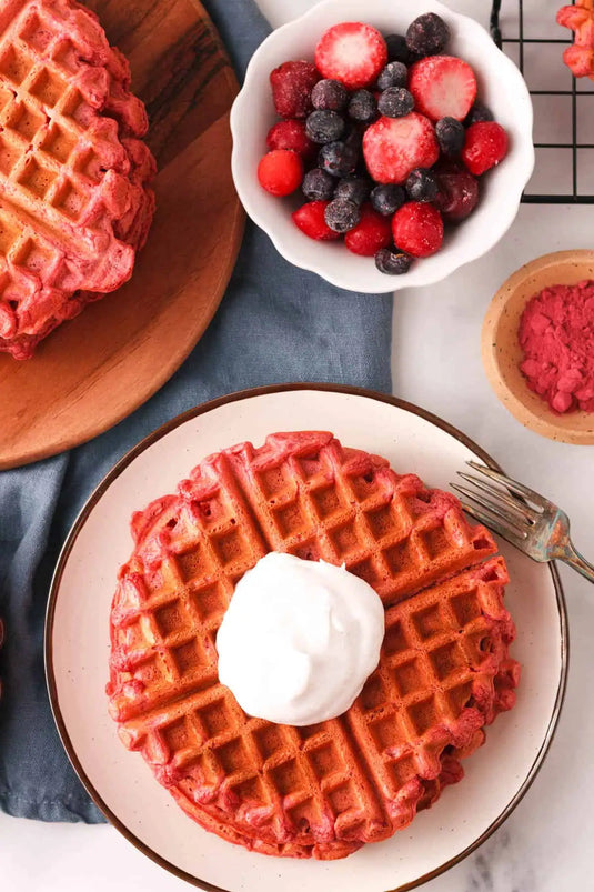 Add a Pop of Color: Easy Beetroot Powder Pancakes & Waffles