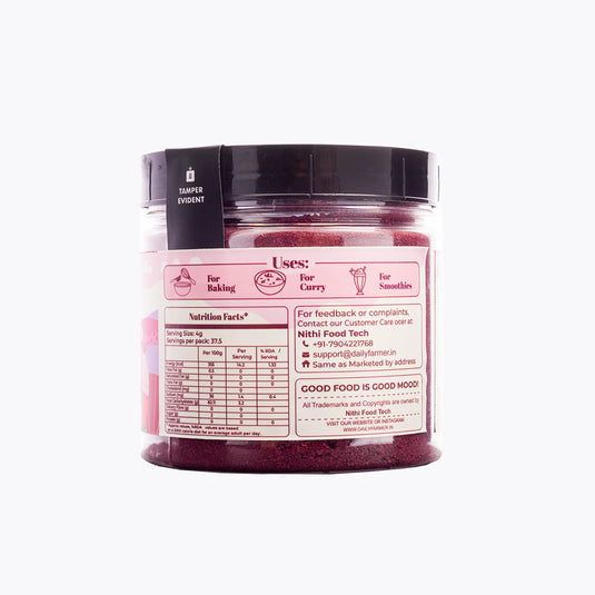 Beetroot powder side