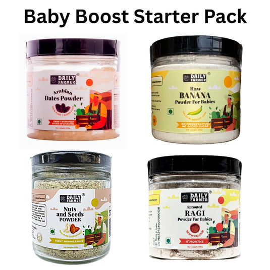 Baby Boost Starter Pack All in one – The Perfect First Nutrition Bundle for Growing Babies