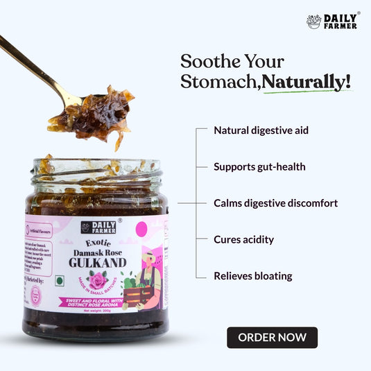 Damask Rose Nutty Gulkand (Dry Fruits Gulkand)– for PCOD, Digestion, and Hormonal Balance