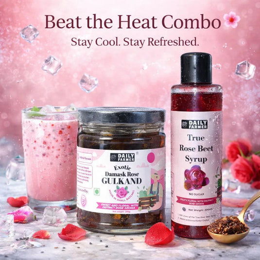 Beat the Heat Combo – True Rose Beet Syrup + Gulkand 200g