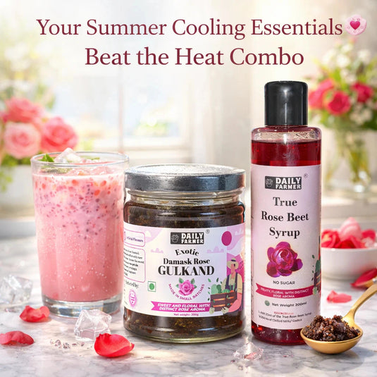 Beat the Heat Combo – True Rose Beet Syrup + Gulkand 200g