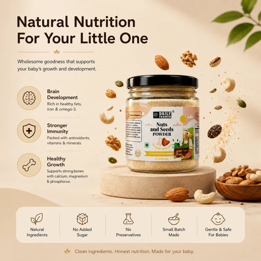 Nuts & Seeds Powder for Babies (8+ Months) – 12 Super Ingredients for Growing Champions 100g