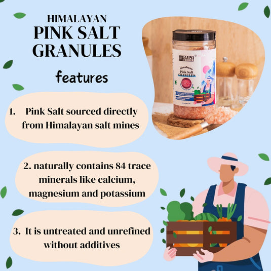 Himalyan Pink Salt Powder and Granules Combo 1kg Each