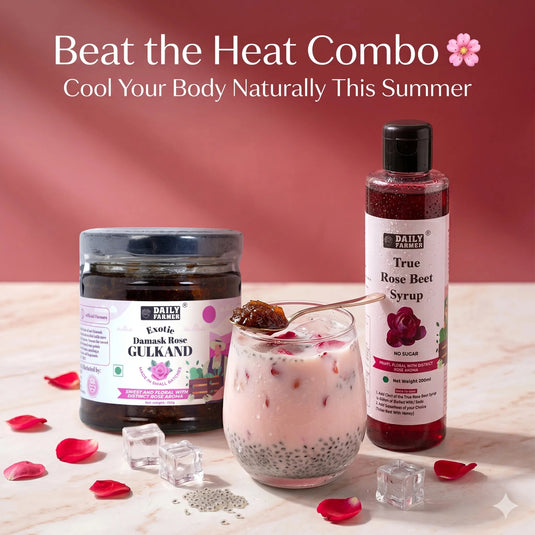 Beat the Heat Combo – True Rose Beet Syrup + Gulkand 200g