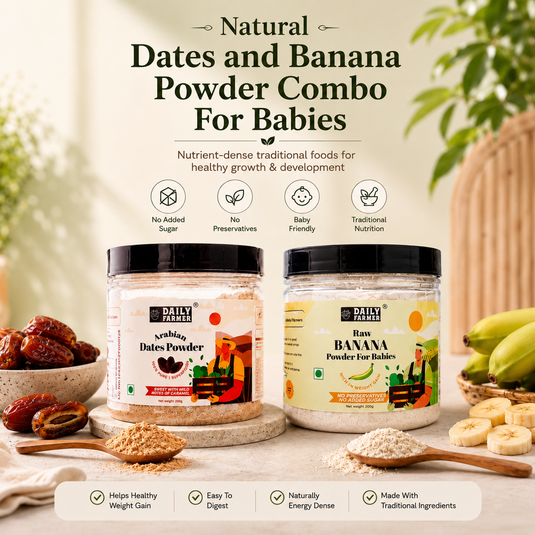 Dates Powder & Raw Banana Powder combo (6+months) | Solid Foods
