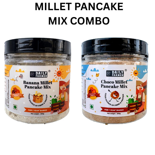 Millet Pancake Mix Combo – Chocolate & Banana 200g | Healthy Breakfast for Kids & Family