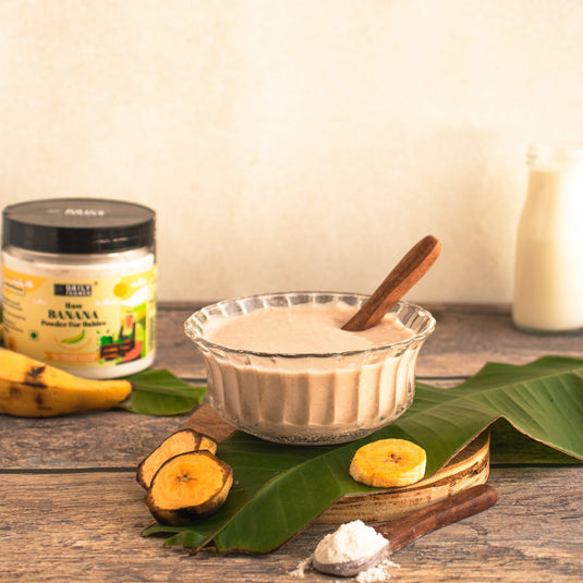Healthy Baby Combo From 6 Months – Dates Powder, Sprouted Ragi Powder & Banana Powder (200g each)