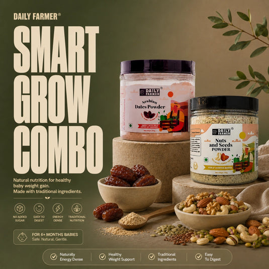 Smart Grow Combo- Dates powder 200g + Nuts Powder 100g