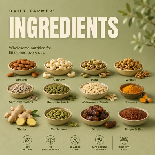 Nuts & Seeds Powder for Babies (8+ Months) – 12 Super Ingredients for Growing Champions 100g