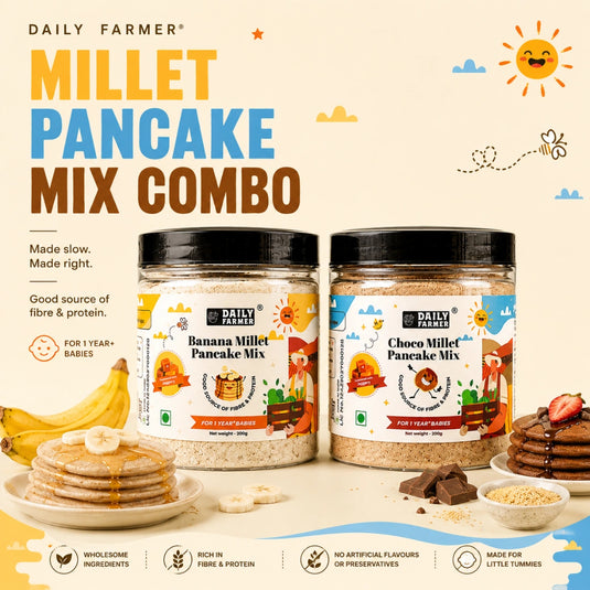 Millet Pancake Mix Combo – Chocolate & Banana 200g | Healthy Breakfast for Kids & Family
