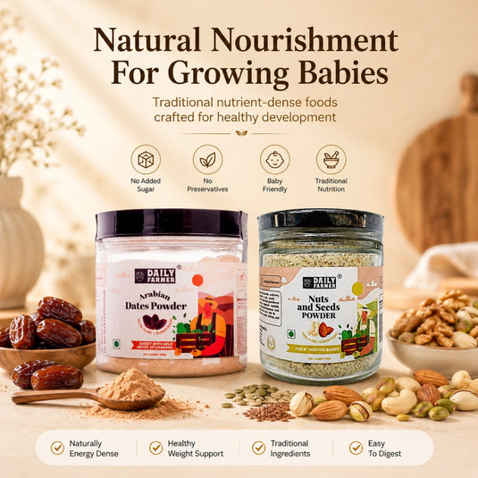 Smart Grow Combo- Dates powder 200g + Nuts Powder 100g