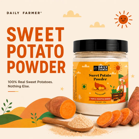 First Solids Combo (6+ Months) | Raw Banana, Sprouted Ragi & Sweet Potato Powder for Babies