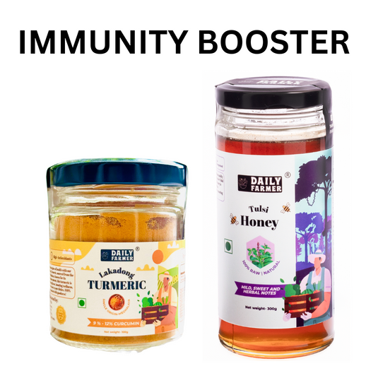 Immunity Booster Combo for Kids – Tulsi Honey & Lakadong Turmeric