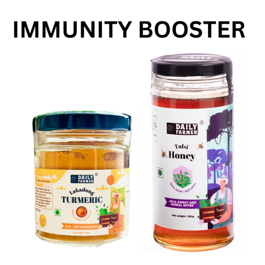 Immunity Booster Combo for Kids – Tulsi Honey & Lakadong Turmeric
