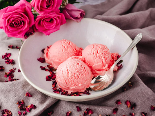 rose petal powder iccream