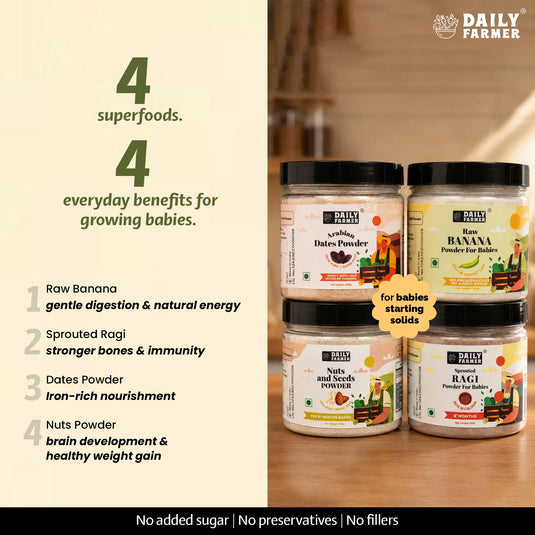 Baby Boost Starter Pack All in one – The Perfect First Nutrition Bundle for Growing Babies