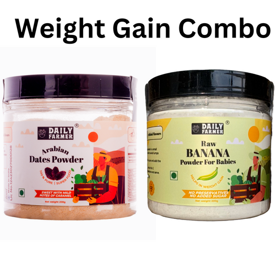 Weight Gain Combo for Babies – Dry Dates Powder & Raw Banana Powder 200g Each