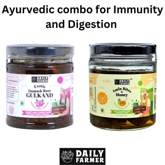 Daily Detox & Cool Combo- Rose Gulkand & Amla Bites in Honey