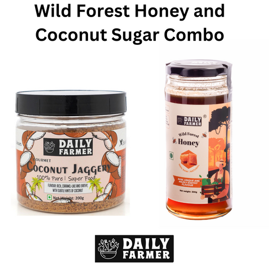 coconut sugar and wild forest honey