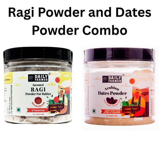 Dates Powder & Sprouted Ragi Powder Combo- for Strong Bones
