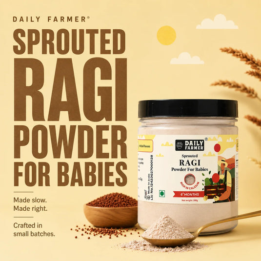 First Solids Combo (6+ Months) | Raw Banana, Sprouted Ragi & Sweet Potato Powder for Babies