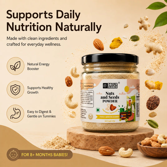 Nuts & Seeds Powder for Babies (8+ Months) – 12 Super Ingredients for Growing Champions 100g
