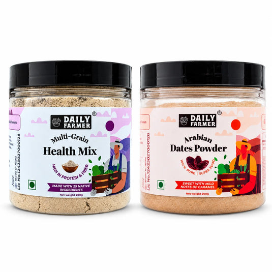 Wholesome Energy Combo- Multigrain Health Mix + Dates Powder 200g each