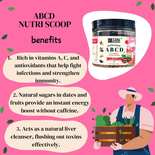 ABCD Nutri Scoop- Milk mix for Kids with Apple, Beetroot, Carrot and Dates | ABC Malt for Kids | Natural & Preservative-Free