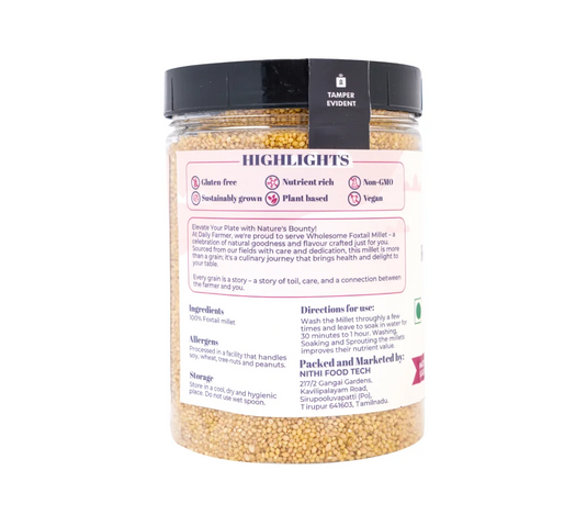 Wholesome Millets Combo 2.5kg (Pack of 5) Foxtail 500g, Finger 500g, Barnyard 500g, Great 500g and Pearl 500g