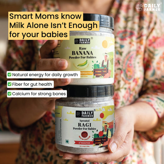 Strong Bones Combo- Raw Banana Powder & Sprouted Ragi Powder