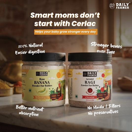 Strong Bones Combo- Raw Banana Powder & Sprouted Ragi Powder