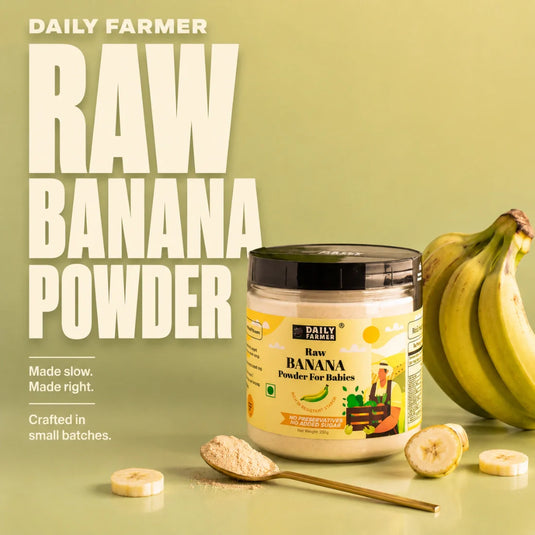 First Solids Combo (6+ Months) | Raw Banana, Sprouted Ragi & Sweet Potato Powder for Babies