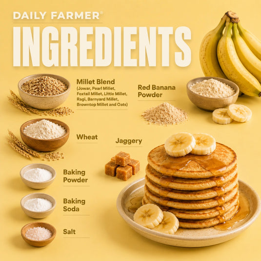 Banana Millet Pancake Mix for Babies (1+ Years) 200g | Instant Healthy Breakfast