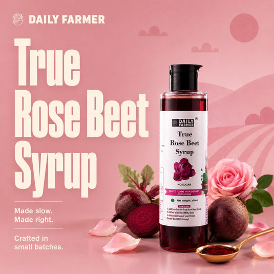 True Rose Beet Syrup 200ml – Rose Milk Syrup with Just 3 Ingredients