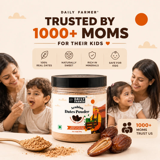 Healthy Baby Combo From 6 Months – Dates Powder, Sprouted Ragi Powder & Banana Powder (200g each)