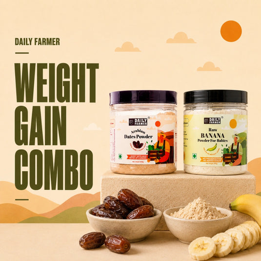 Weight Gain Combo for Babies – Dry Dates Powder & Raw Banana Powder 200g Each