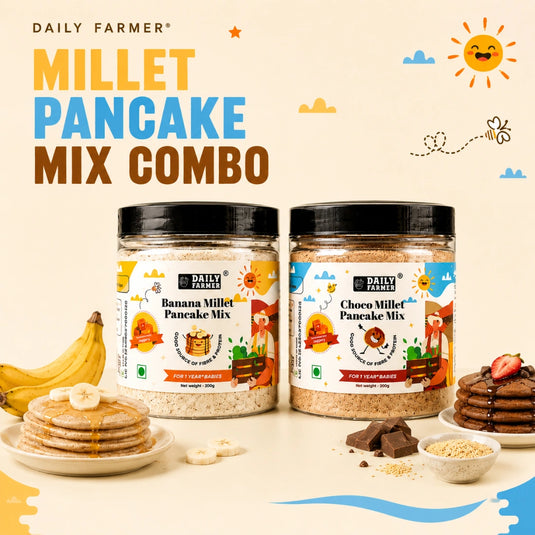 Millet Pancake Mix Combo – Chocolate & Banana 200g | Healthy Breakfast for Kids & Family