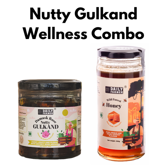 dry fruits gulkand and wild forest honey