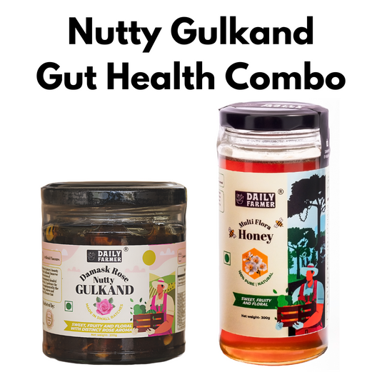 Nutty Gulkand and Multiflora honey Gut-Health Combo